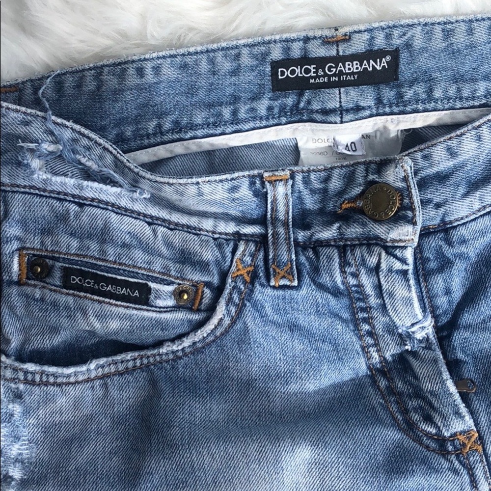 DOLCE AND GABBANA light blue jeans - Picture 5 of 8